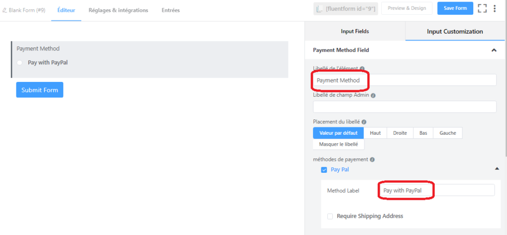 Ajouter Paiement PayPal avec Fluent Forms 2