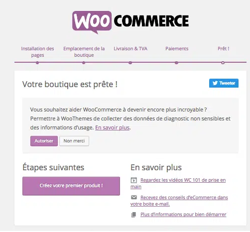 Configurer WooCommerce 6