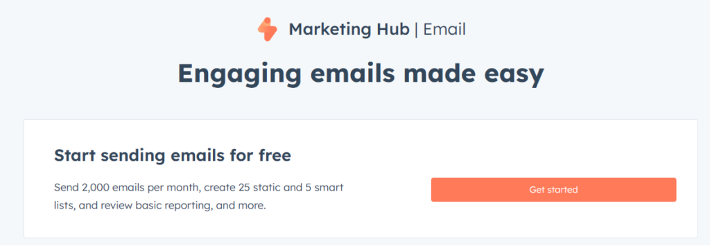 Hubspot - free emails