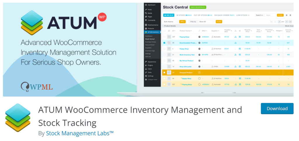 ATUM WooCommerce Inventory Management and Stock Tracking